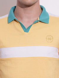 Being Human Men Colourblocked Polo Collar Cotton T-shirt