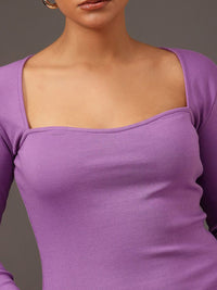 STREET 9 Women Square Neck Cotton Crop Top