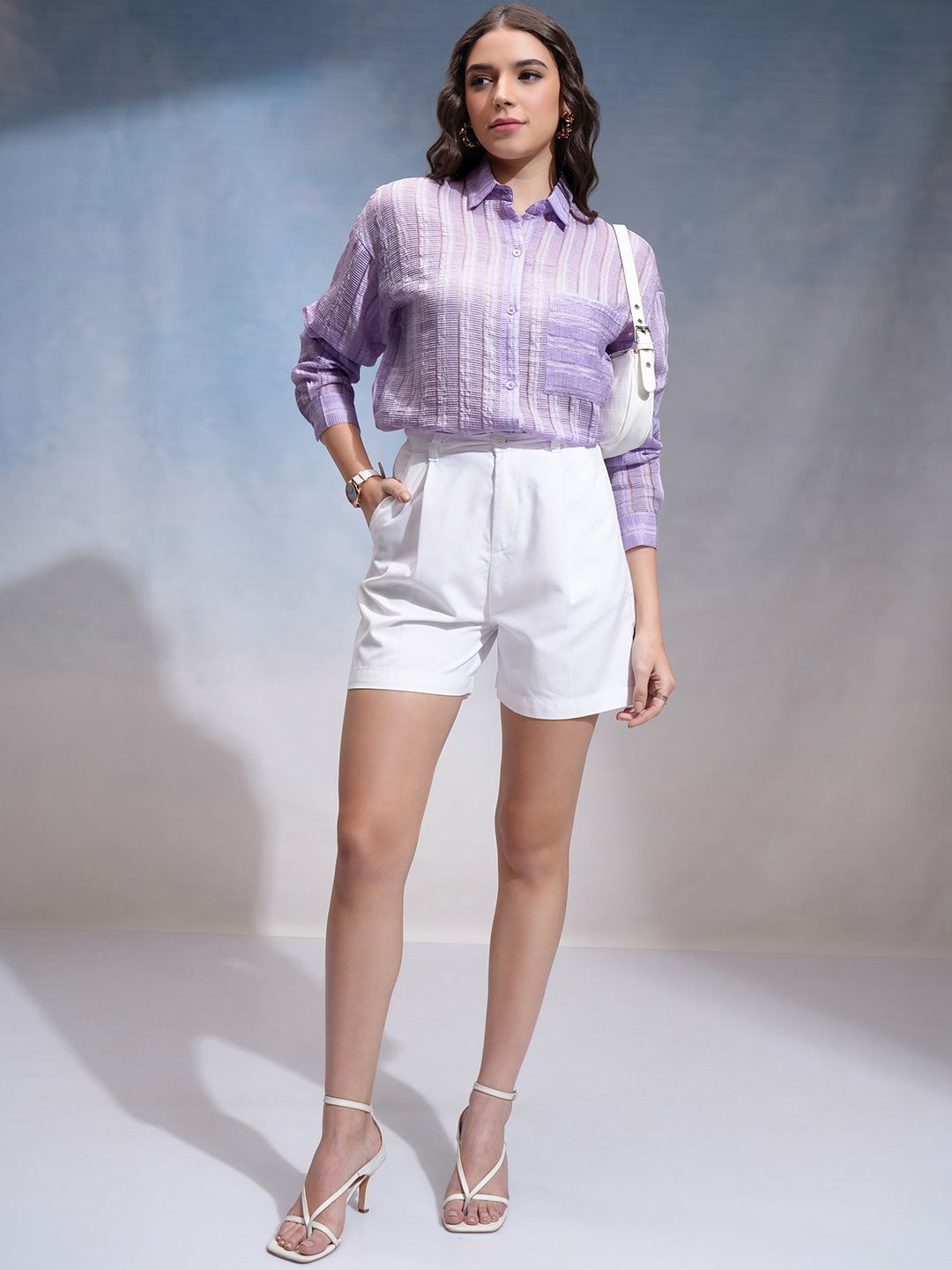 CHIC BY TOKYO TALKIES Women Horizontal Stripes Opaque Striped Casual Shirt