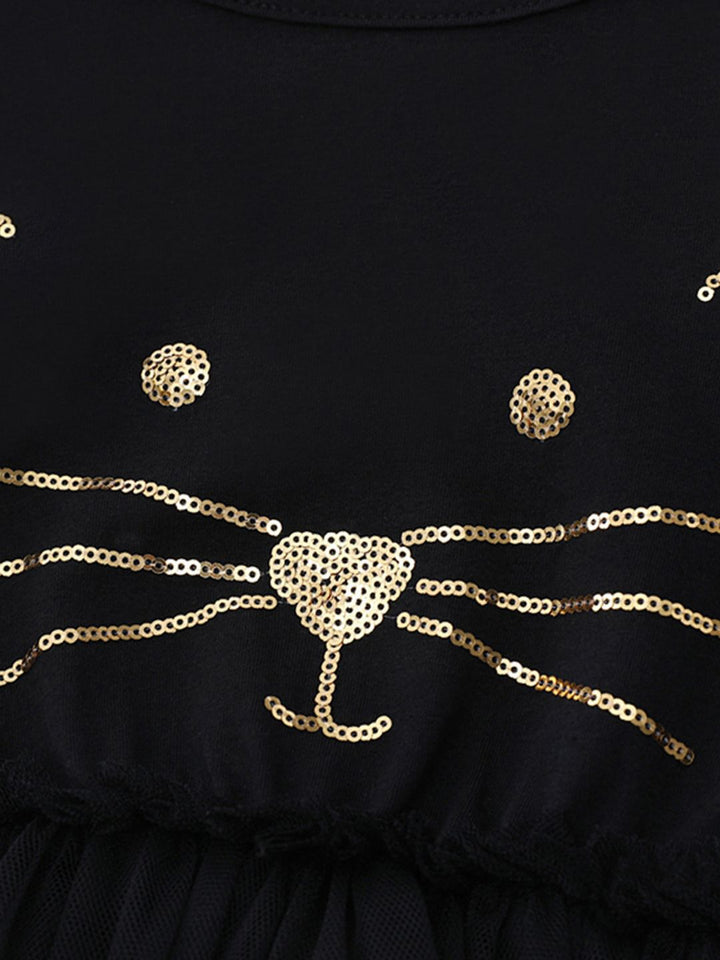 YK Girls Embellished Fit and Flare Dress