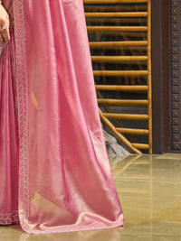 Saree mall Embellished Beads and Stones Organza Sarees