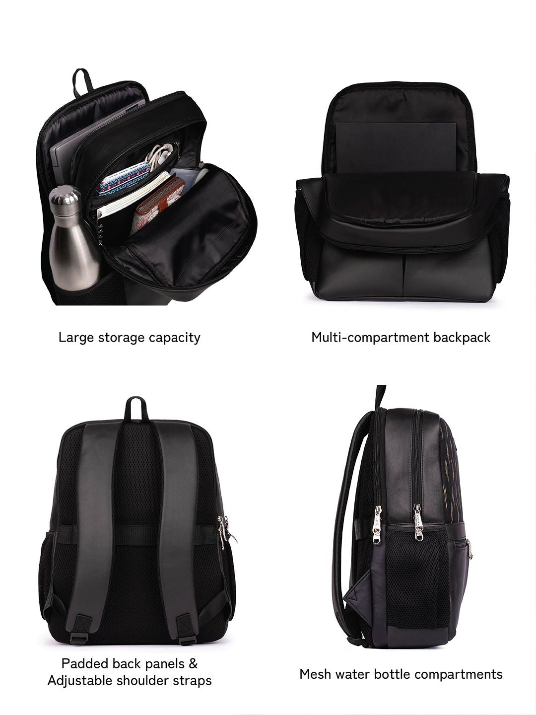 ZOUK Unisex Non-Padded Zip Pocket Backpack