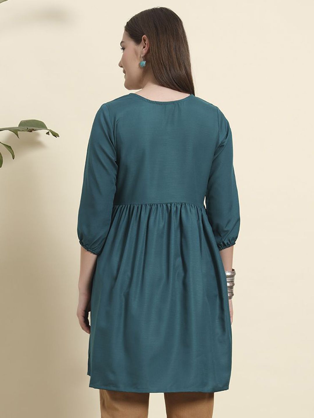 Kalini viscose rayon bersulam jubah