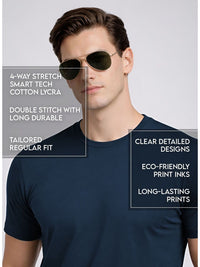 ADRO Men Typography Printed T-shirt