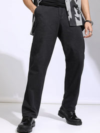 HIGHLANDER Men Cotton Mid-Rise Straight Fit Cargo Trousers