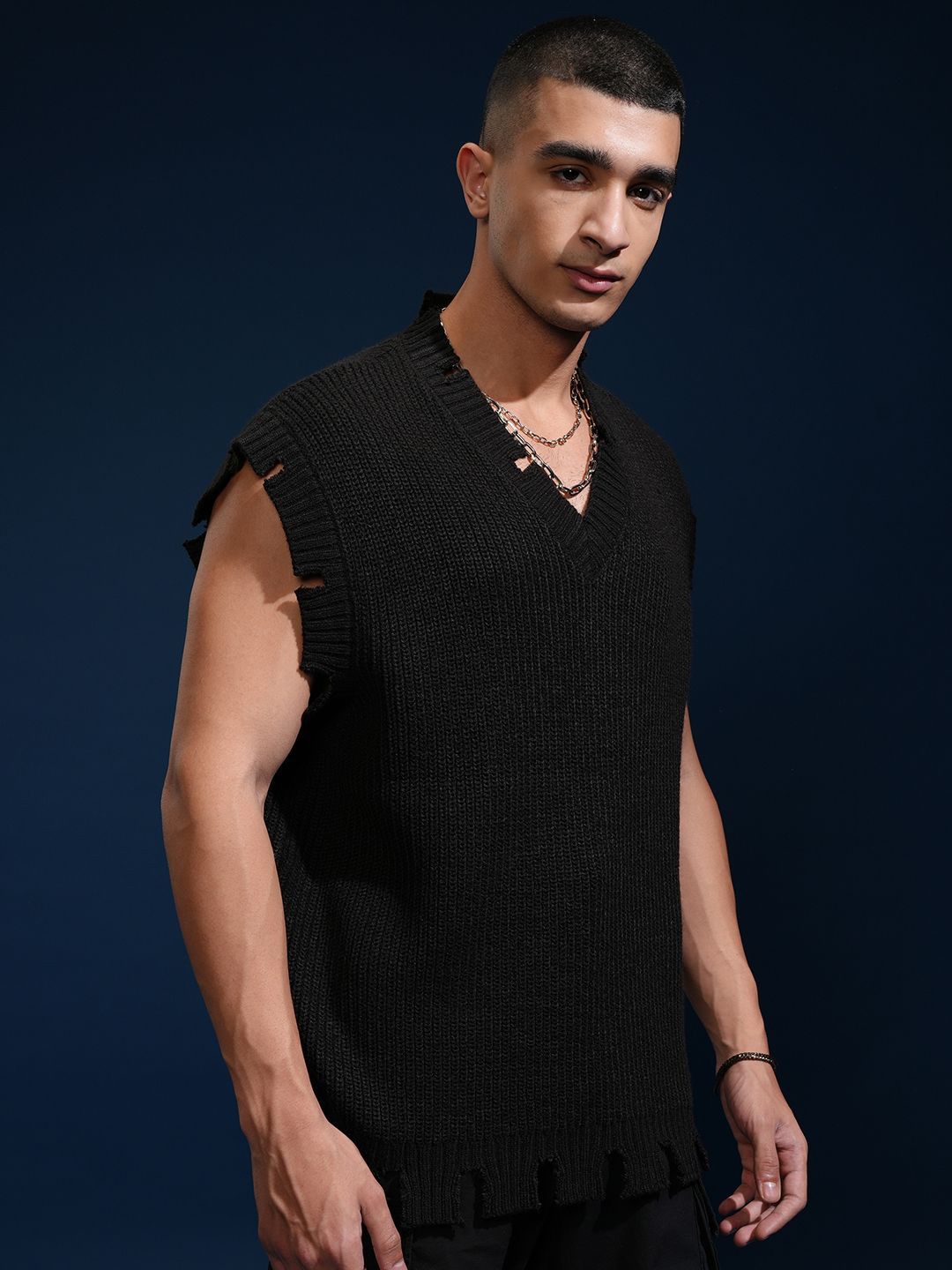 HIGHLANDER Men Sleeveless V-Neck Sweater Vest