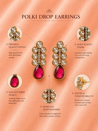 PANASH Teardrop Shaped Drop Earrings