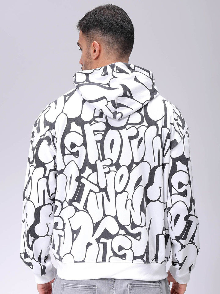 The Indian Garage Co Men Printed Hooded Sweatshirt