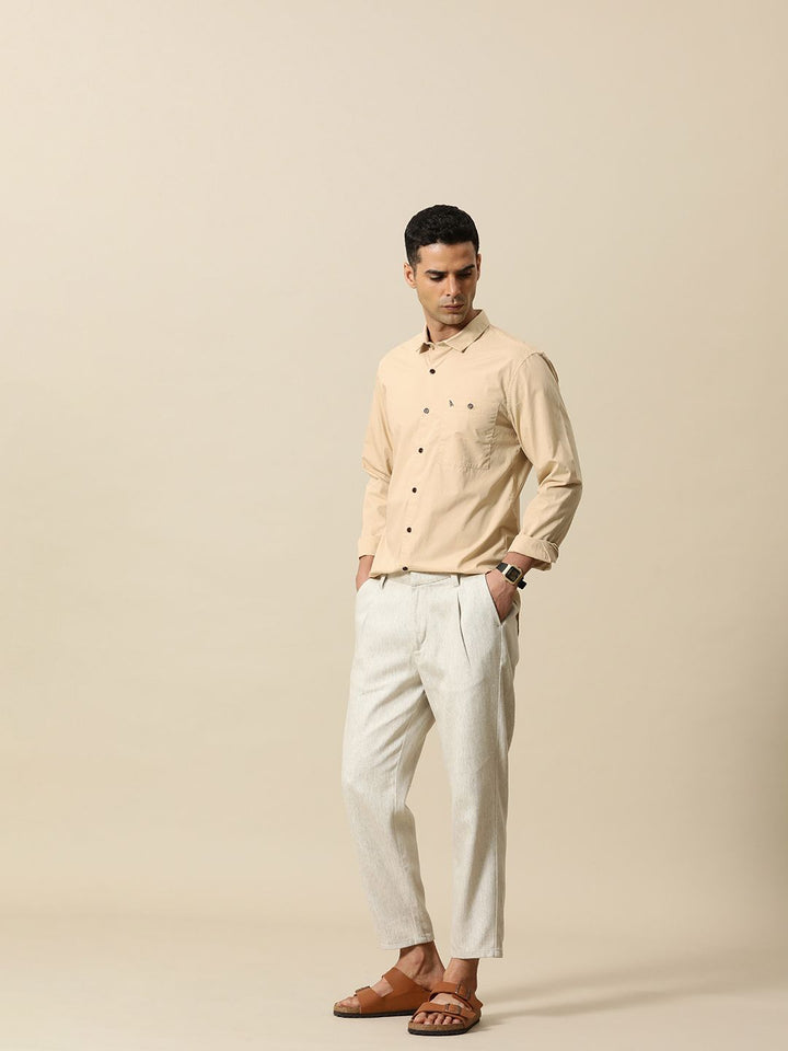 Mr Bowerbird Men Pure Cotton Tailored Fit Spread Collar Casual Shirt