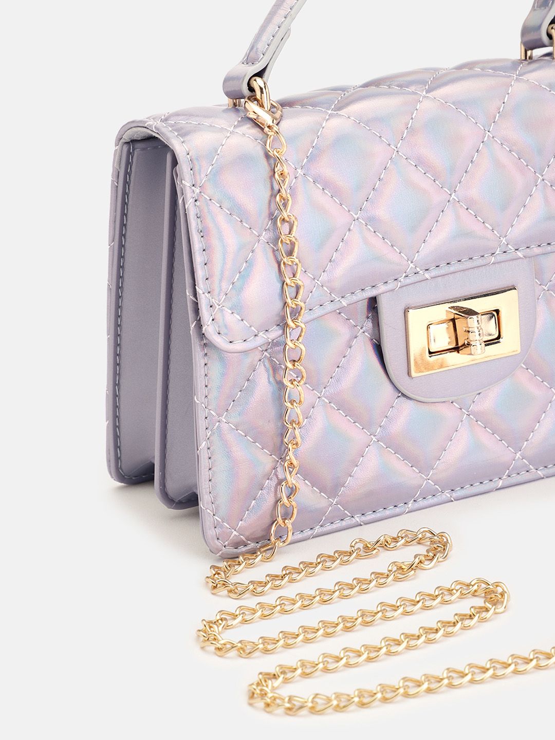 Lino Perros Quilted Structured Handheld Bag