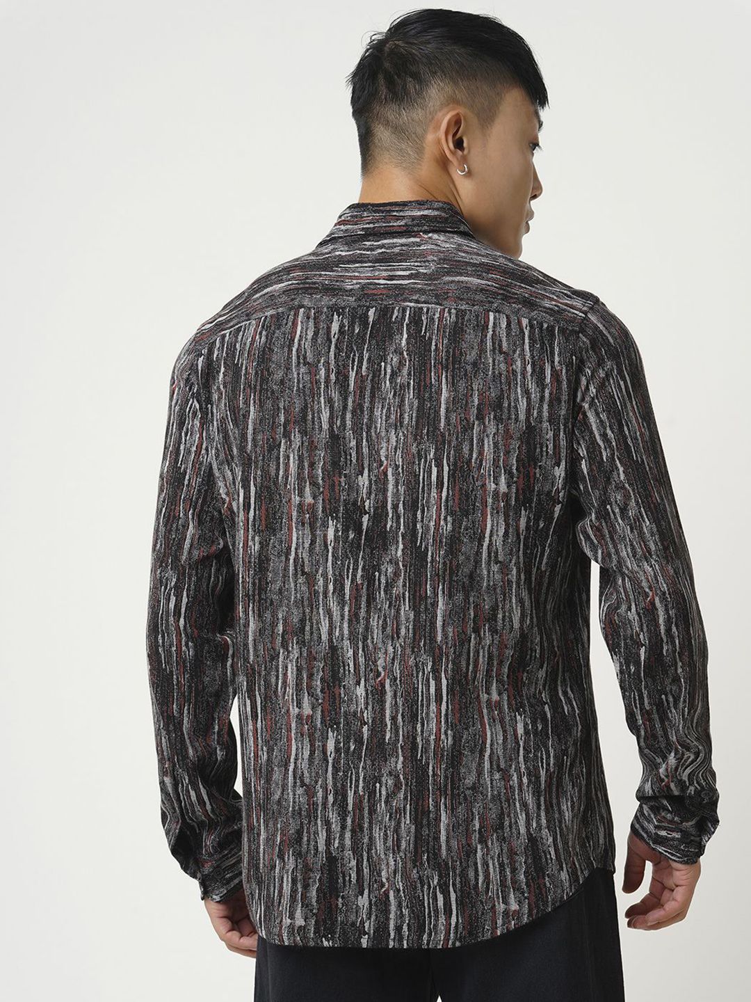 VASTRADO Men Classic Spread Collar Abstract Printed Slim Fit Casual Shirt