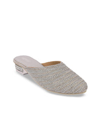 Metro Women Round Toe Block Mules Heels