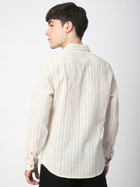 VASTRADO Men Classic Slim Fit Multi Stripes Opaque Striped Casual Shirt