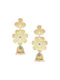 Anouk Gold-Plated Pearls Beaded Contemporary Drop Earrings
