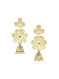 Anouk Gold-Plated Pearls Beaded Contemporary Drop Earrings