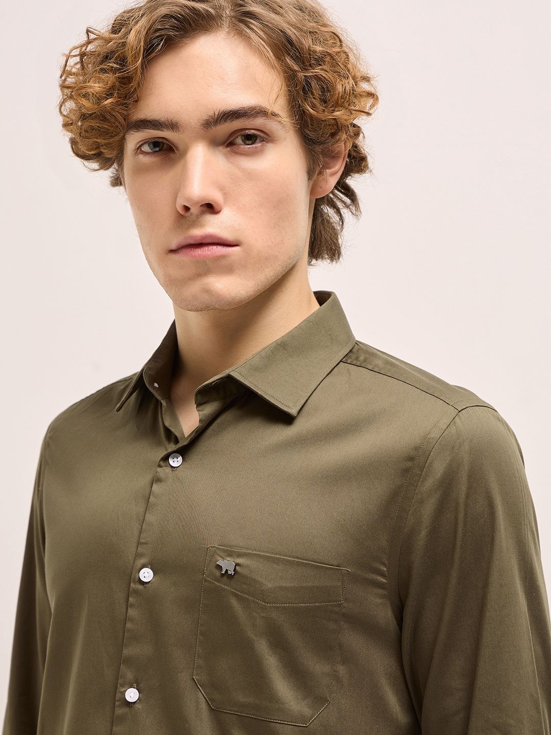 THE BEAR HOUSE Men Tailored Fit Cotton Formal Shirt