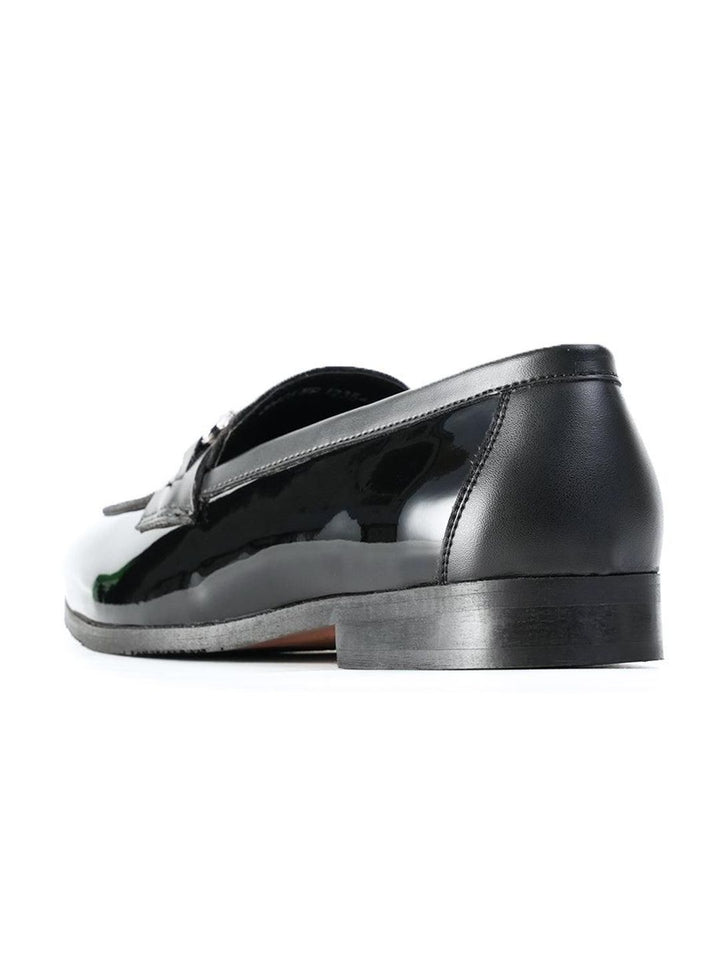 MONKSTORY Black Tux Bit Loafers