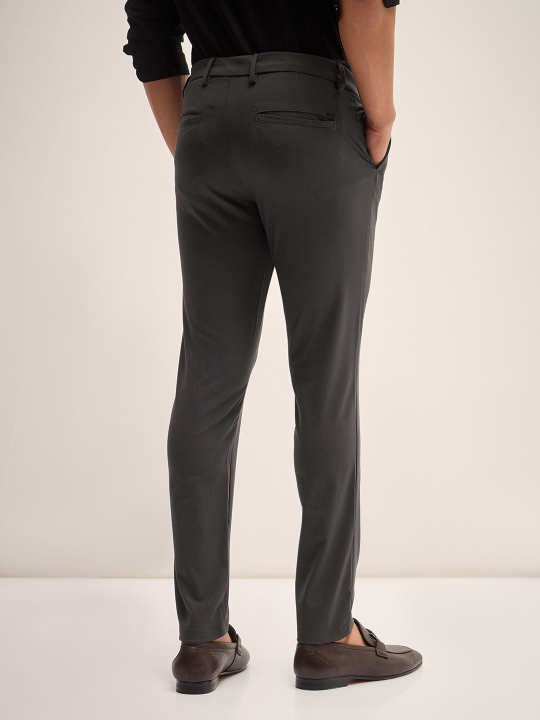 THE BEAR HOUSE Men Slim Fit Chinos Trousers