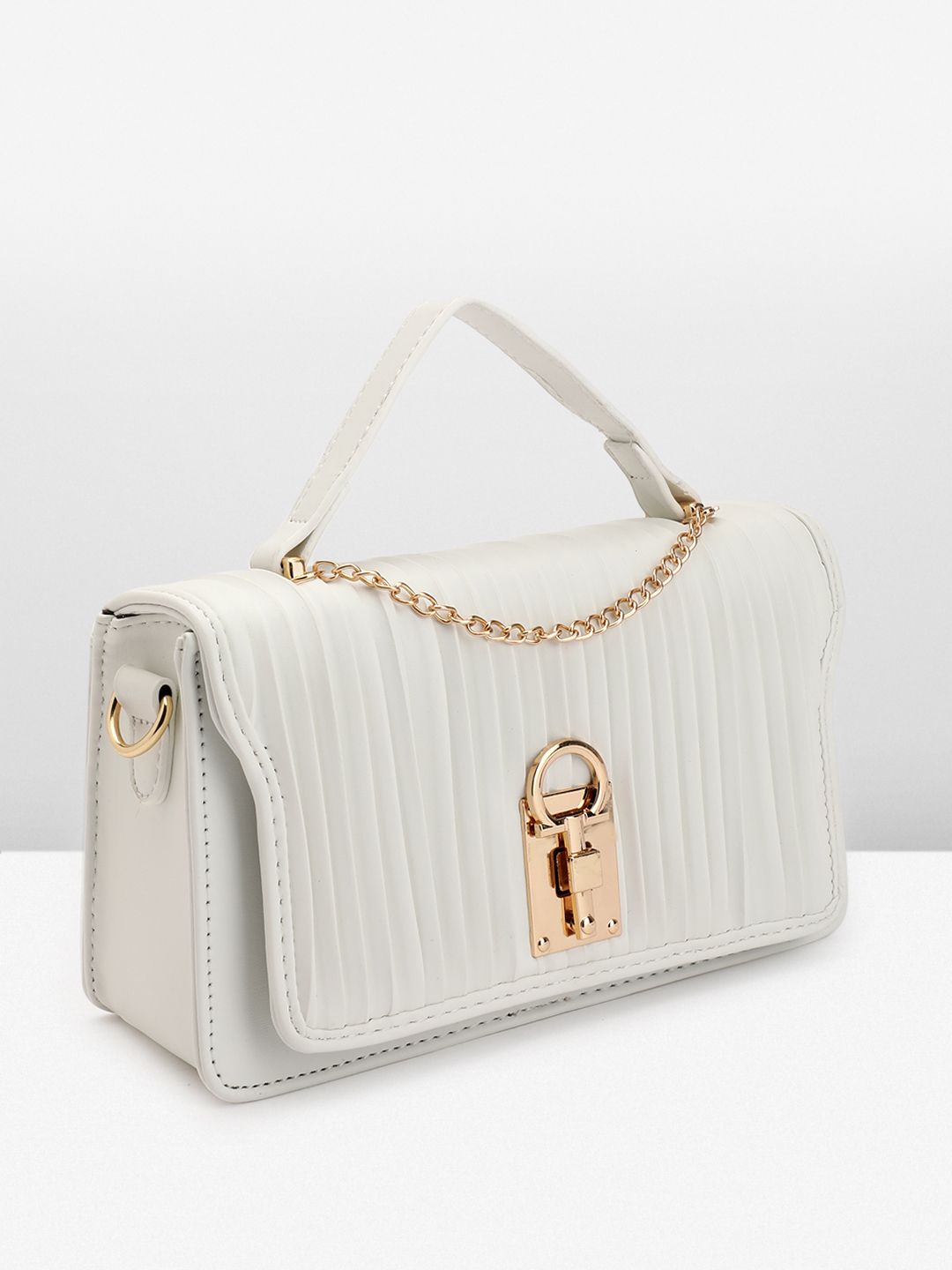 DressBerry Textured Structured Satchel