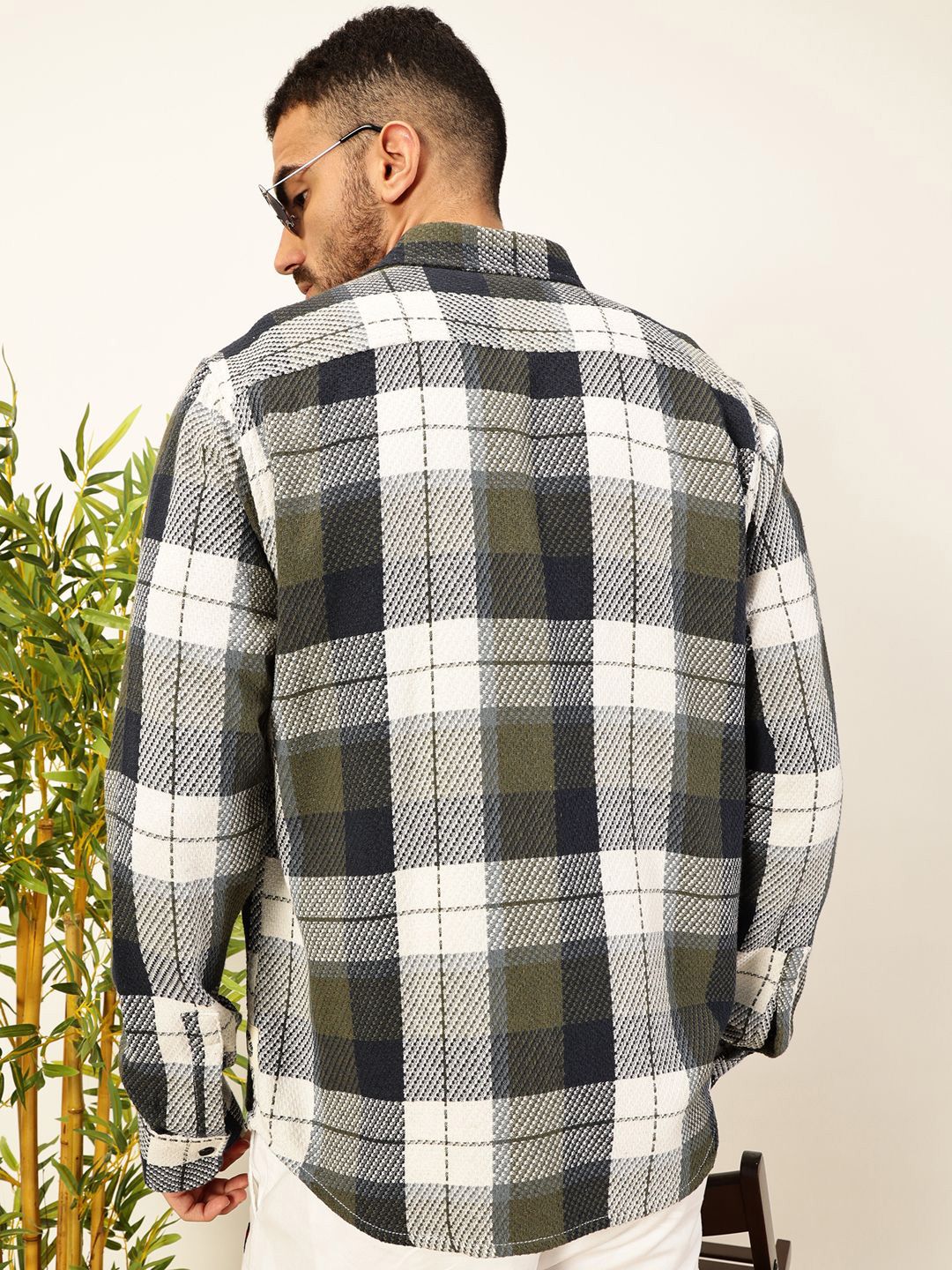 Thomas Scott Men Premium Tartan Checked Casual Shirt