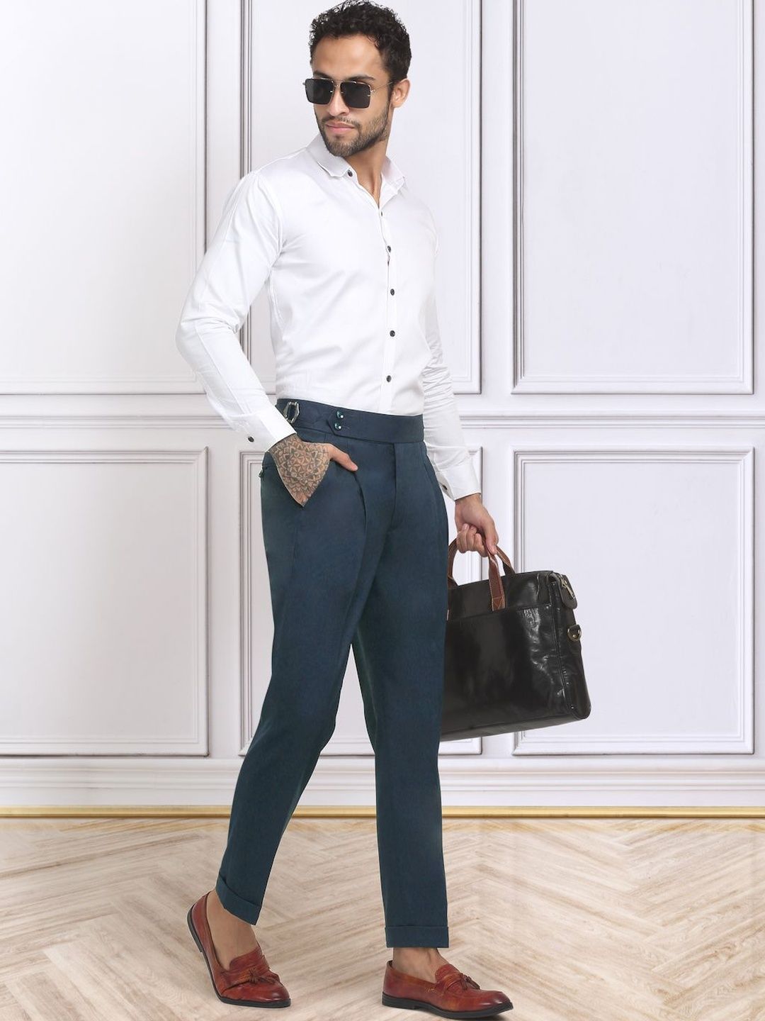 Moda Rapido Men Slim Fit Easy Wash Trousers