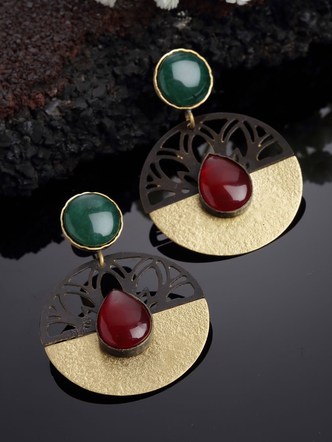 Anting-anting Jatuh Pekeliling Bersalut Emas Anouk Cubic Zirconia