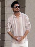 Powerlook Men Striped Polo Collar T-shirt
