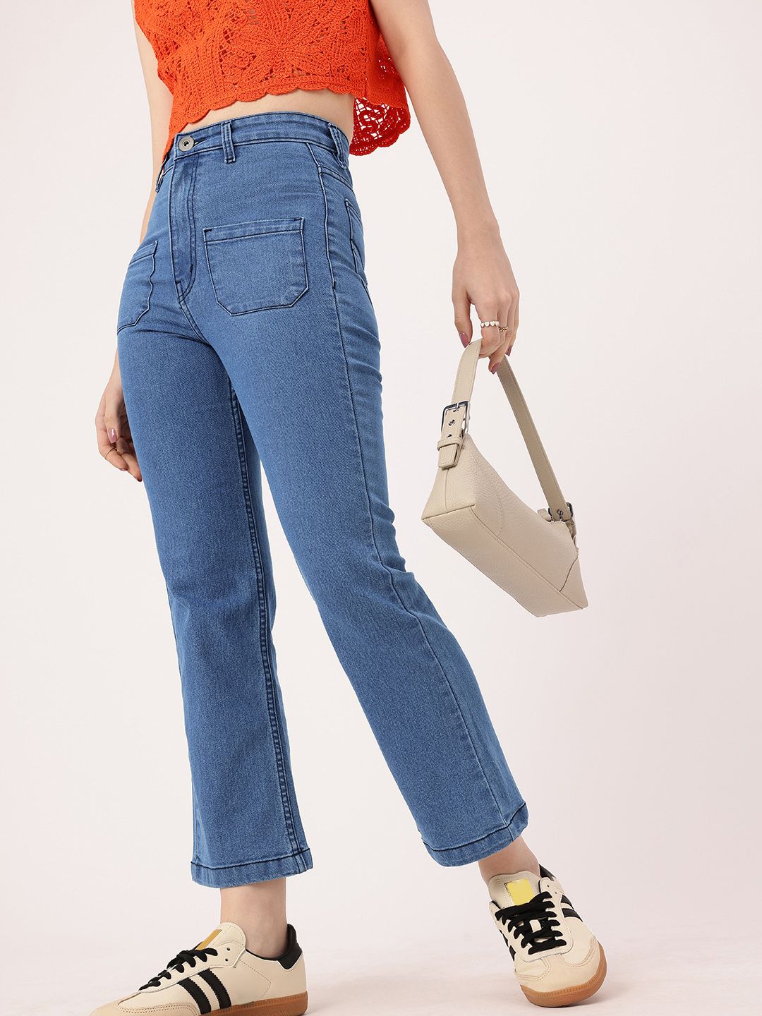 DressBerry Women Edgy Grunge Light Fade Jeans