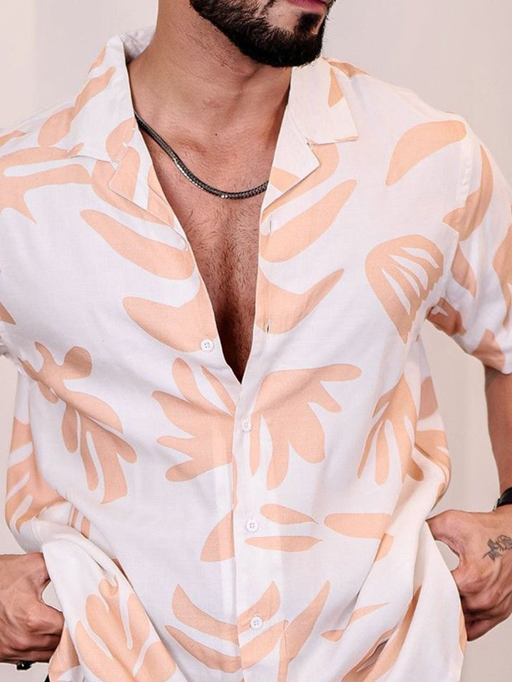 Eszett  Floral Printed Spread Collar Shirt