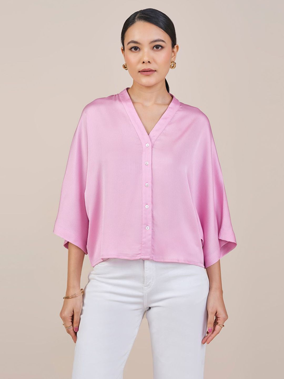 AND Women Extended Sleeves Shirt Style Top