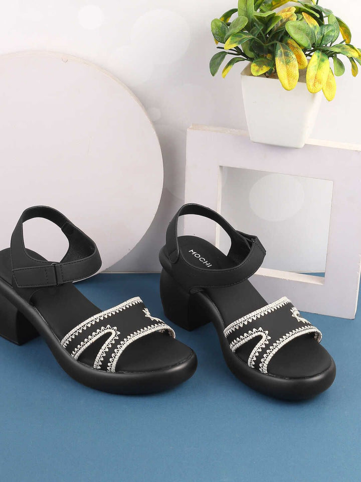 Mochi Embellished Block Pumps
