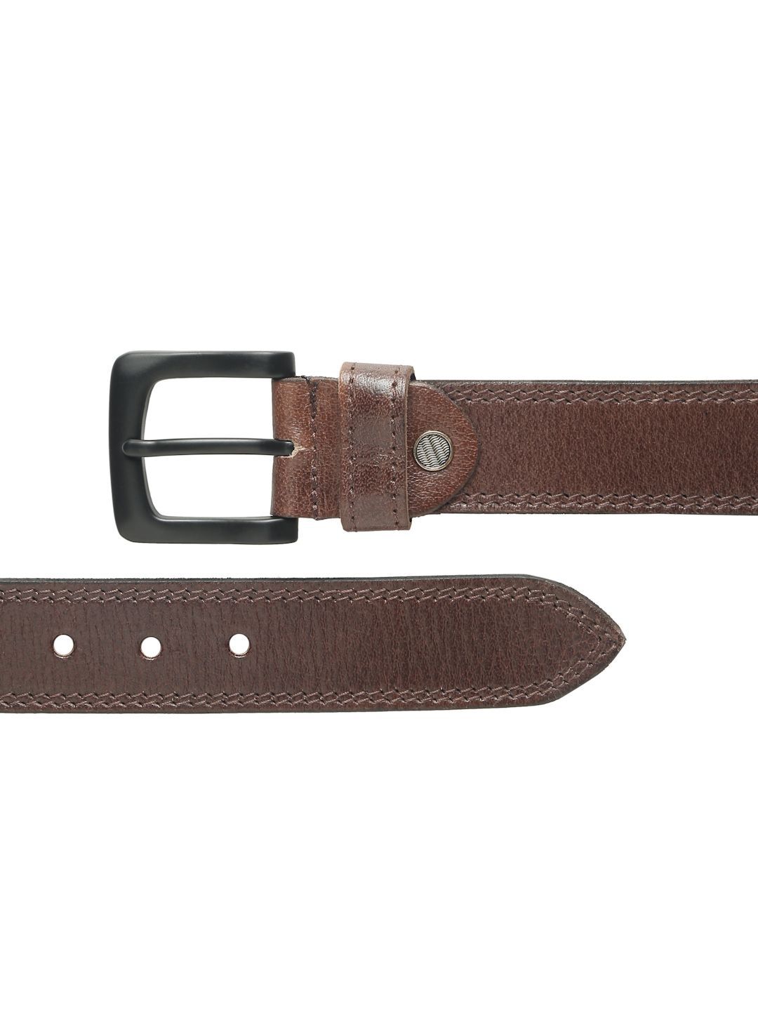 Teakwood Leathers Men Textured Leather Belt