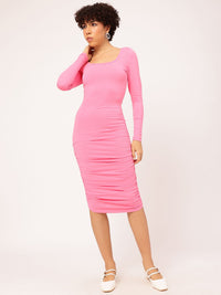 DressBerry Bodycon Bliss Ruched Midi Dress