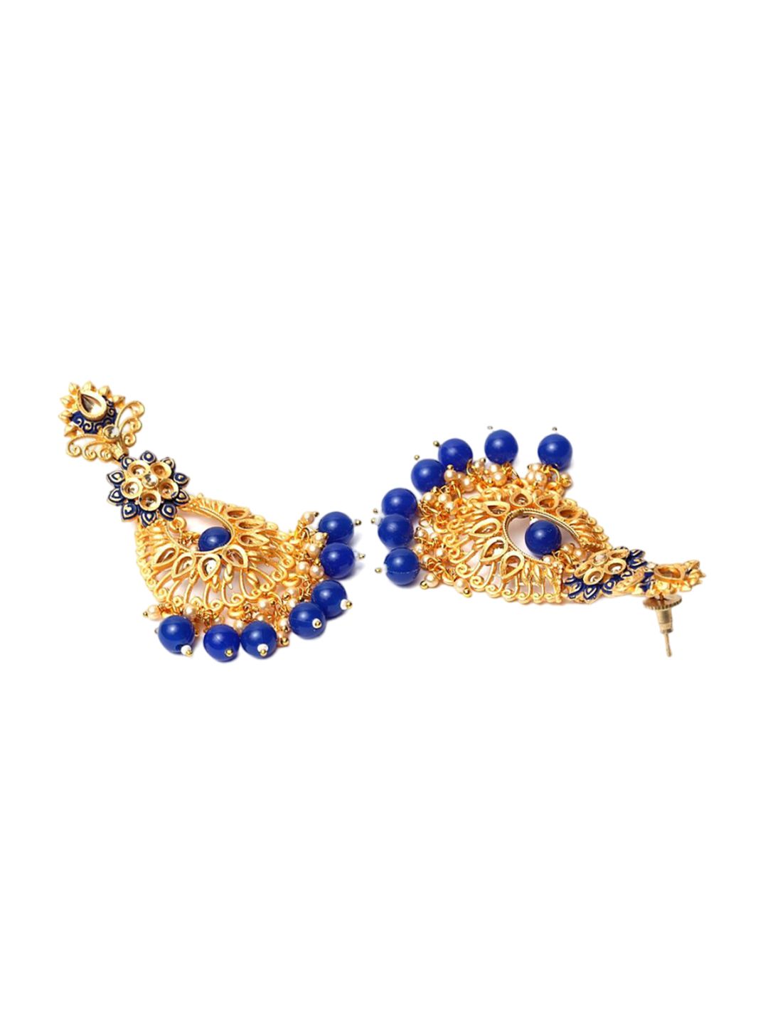 Anting-anting Jatuh Kontemporari Bersalut Emas Biru Anouk
