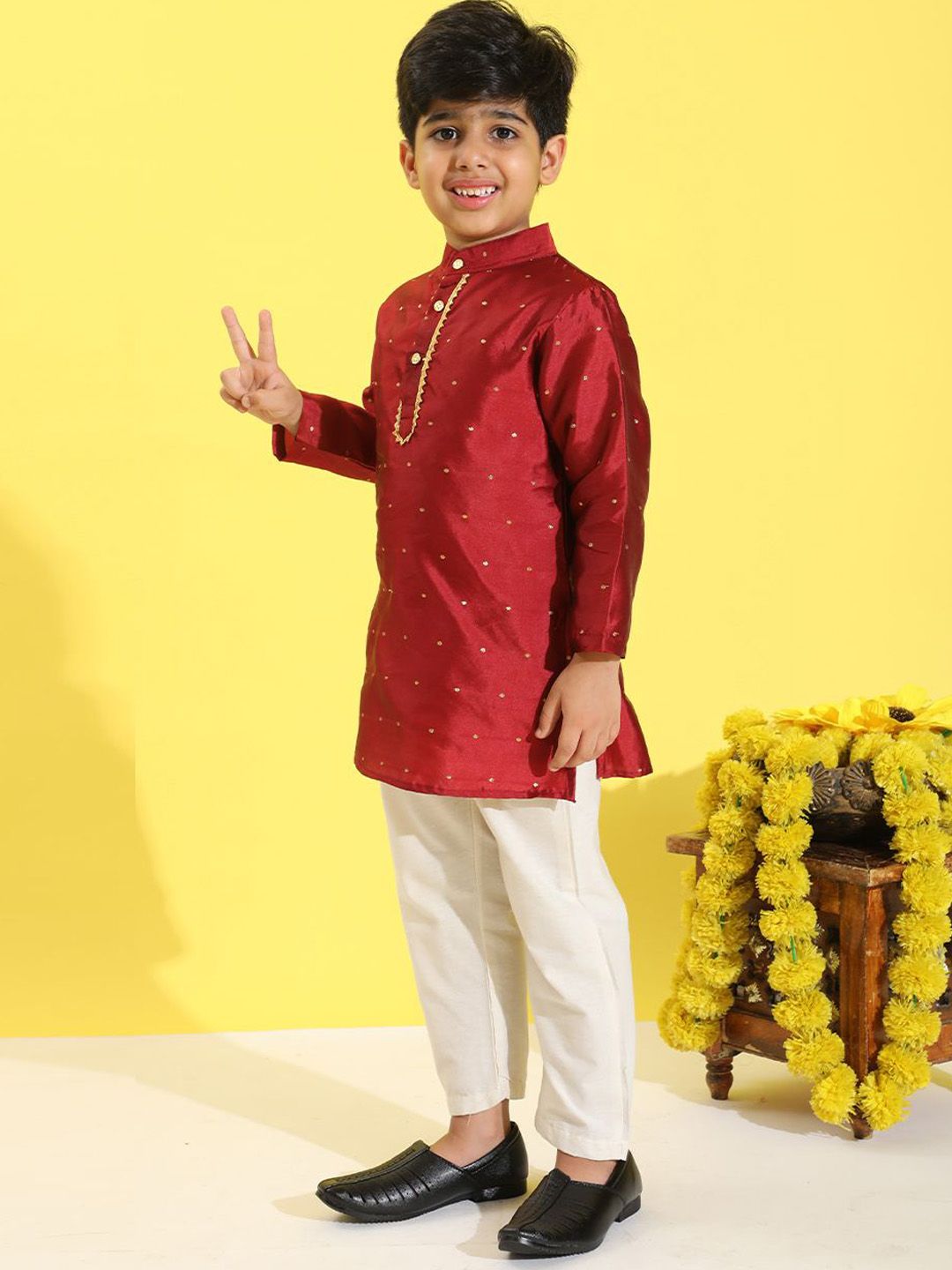 Cutiekins Boys Regular Kurta with Pyjamas