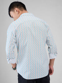 VASTRADO Men Classic Cutaway Collar Conversational Printed Cotton Slim Fit Casual Shirt