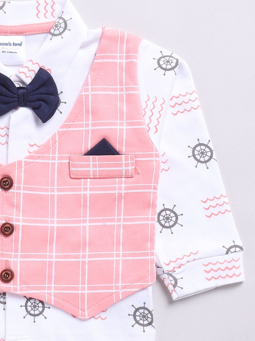 Moms Love Boys Checked Shirt with Trousers