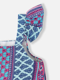 Nauti Nati Girls Ethnic Motifs Print Layered Fit & Flare Dress