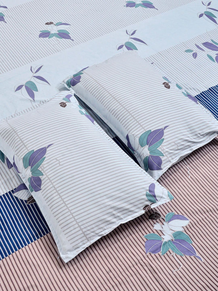 KLOTTHE Blue Floral 300 TC Cadar King