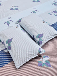 KLOTTHE Blue Floral 300 TC Cadar King
