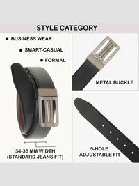 Teakwood Leathers Men Leather Reversible Belt
