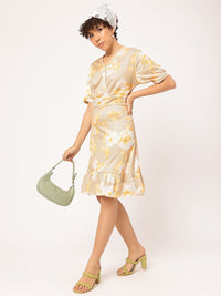 DressBerry Floral Flounce Sheath Dress