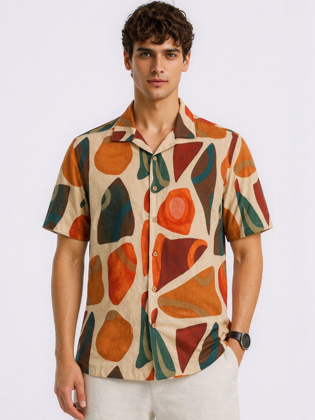 ADRO Men Relaxed Printed Casual Shirt