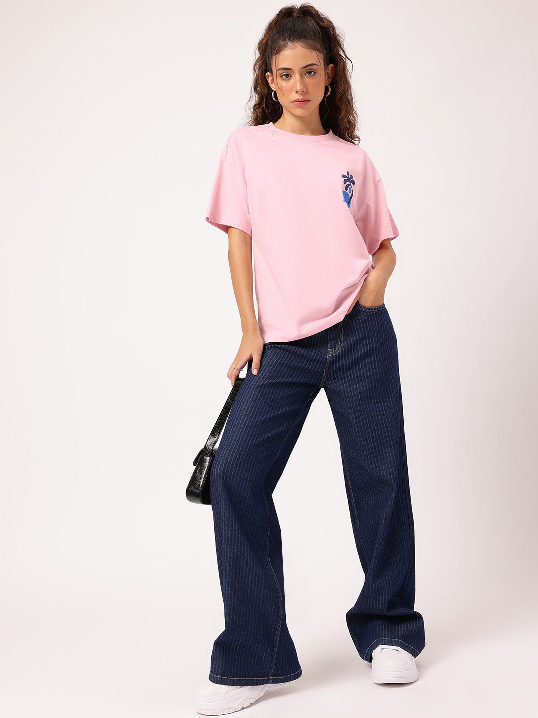 DressBerry Vacay Mode On Printed Tropical Print Relaxed T-Shirt