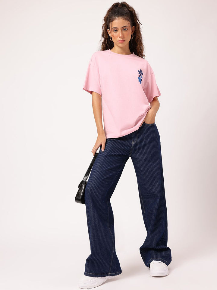 DressBerry Vacay Mode On Printed Tropical Print Relaxed T-Shirt