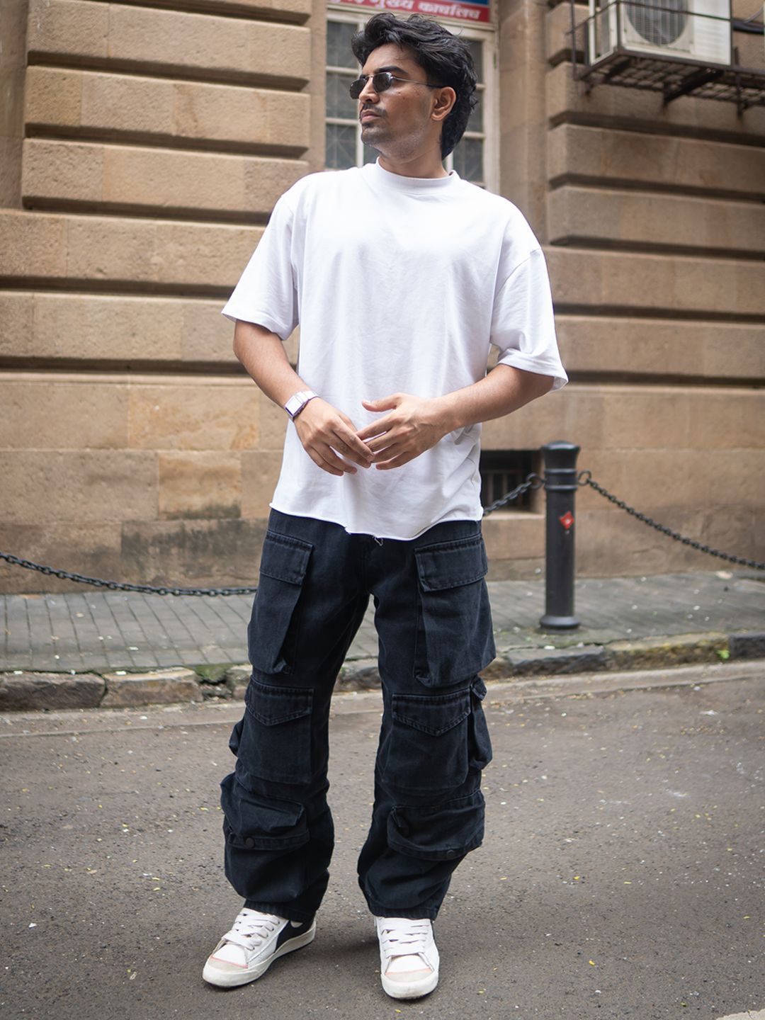 Powerlook Men Baggy Fit Cargo Style Jeans