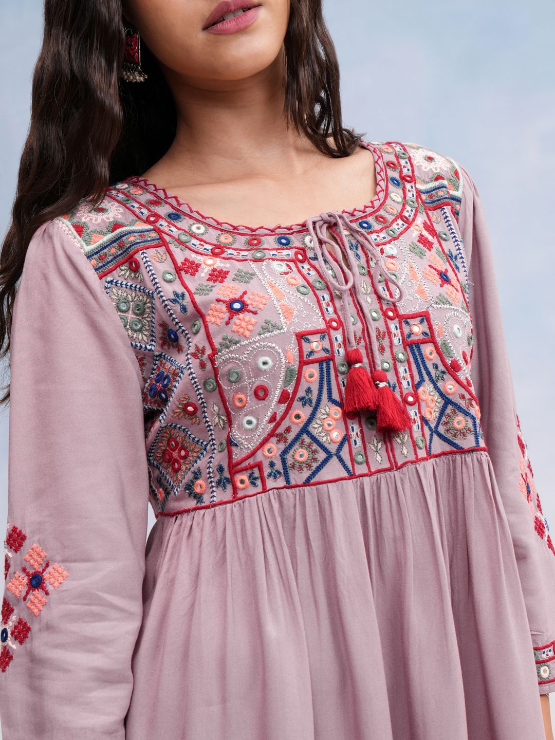 Vishudh Women's A-Line Mini Dress
