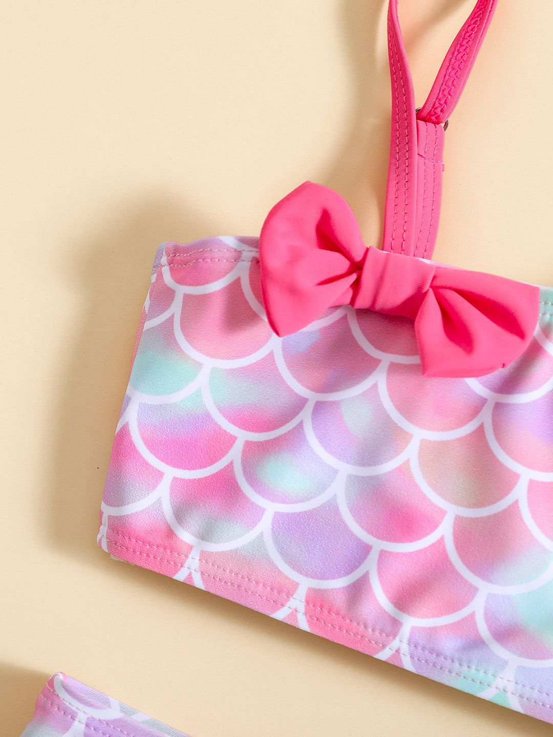 YK Infant Girls Printed Top & Shorts Swim Set