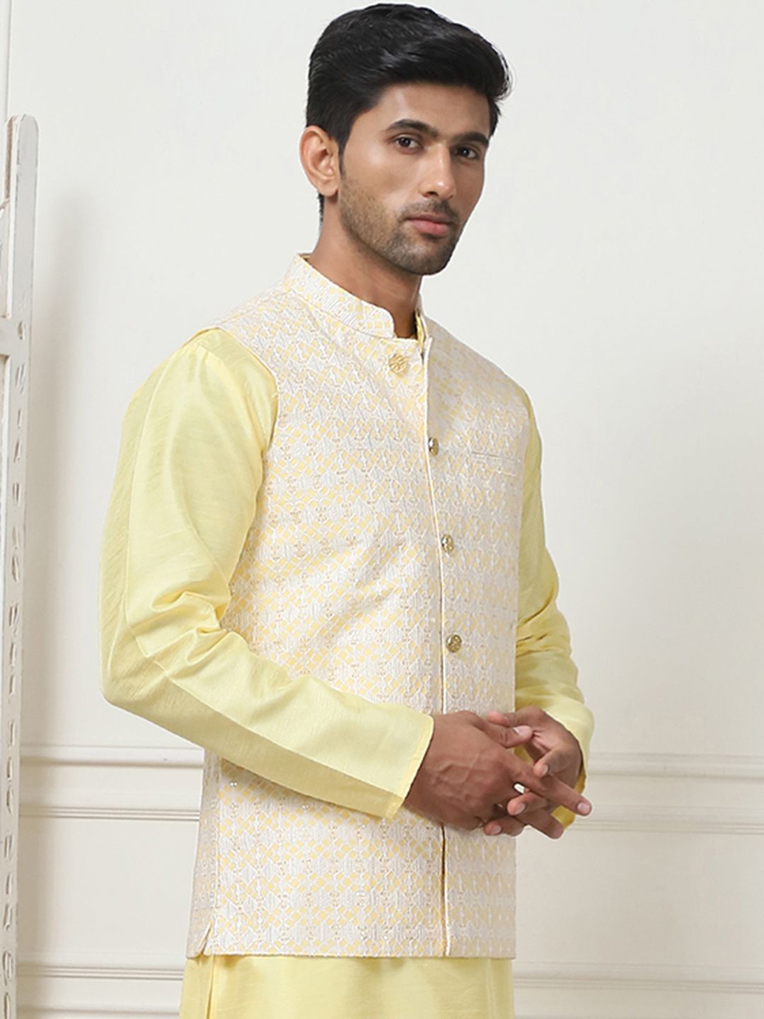 Anouk Woven Design Nehru Jacket