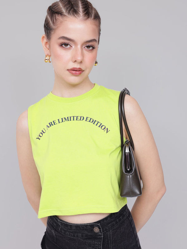 DressBerry Sleeveless Slay Crop T-shirt